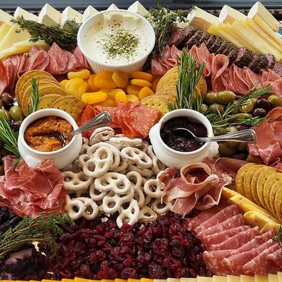 Charcuterie and appetizer spread catering