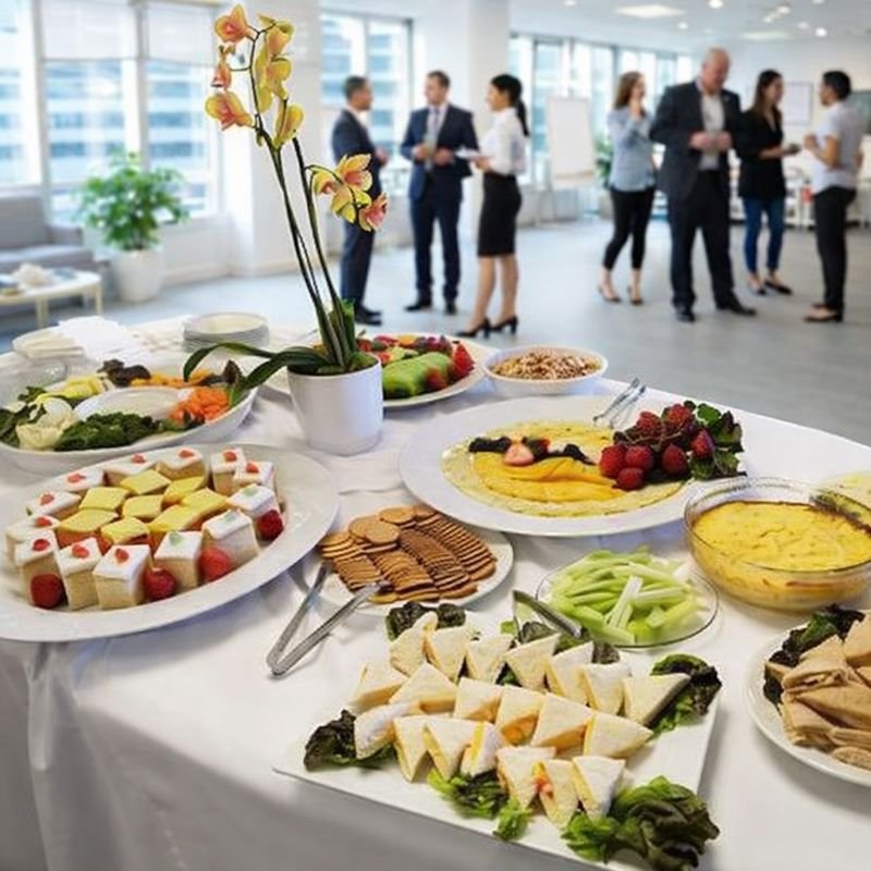 Corporate event catering lunch spread